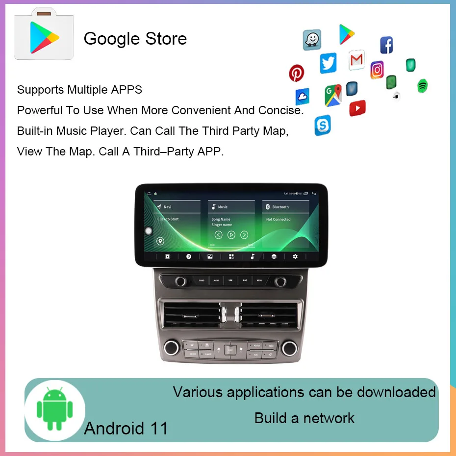 1920*720 QLED Android 11 Radio Tape Recorder For Lexus Ls430 2004-2005 8+256B GPS Navi Car Multimedia Player Head Unit CarPlay images - 6