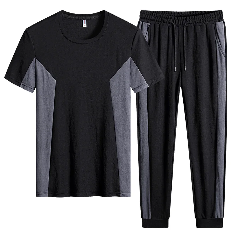 

Костюм спортивный мужской из футболки и длинных брюк, размеры 7XL/8XL