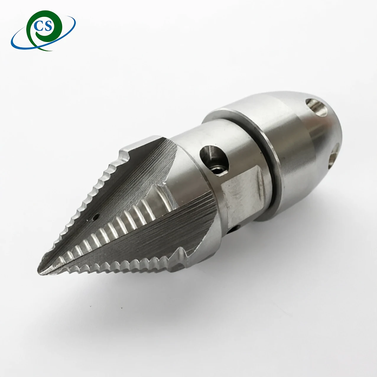 Фото CS-New Насадка для очистки канализационных труб под давлением 4000 psi, 4 передних и 6 задних форсунок №4