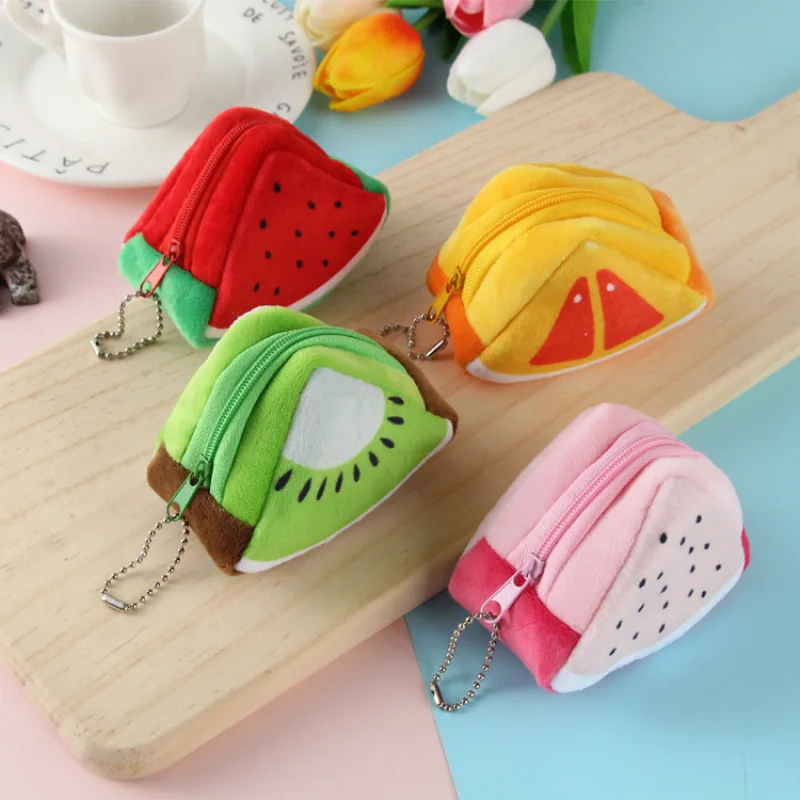 

Fruit Shape Coin Purse Women Mini Card Bag Key Case Earphone Storage Bag Girl Kid Cartoon Cute Coin Wallet Money Bag Bag Pendant