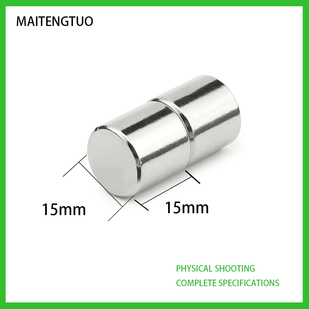 

2/5/10/15/20PCS 15x15mm Neodymium Magnet 15mm x 15mm N35 NdFeB Round Super Powerful Strong Permanent Magnetic imanes 15*15