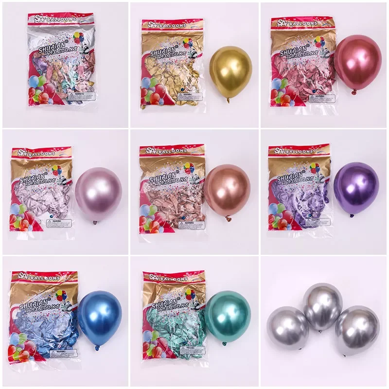 

NEW 5/10/12inch New Glossy Pink Metal Latex Balloon Baby Shower Birthday Party Decoration Wedding Inflatable Air Balls Globos