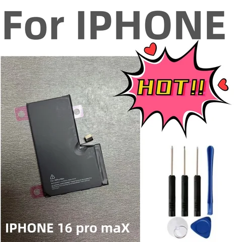 ЗДОРОВЬЕ 100% аккумулятор для iPhone 16 16 Pro 16 Pro Max 16 Plus Сменные аккумуляторы + инструменты