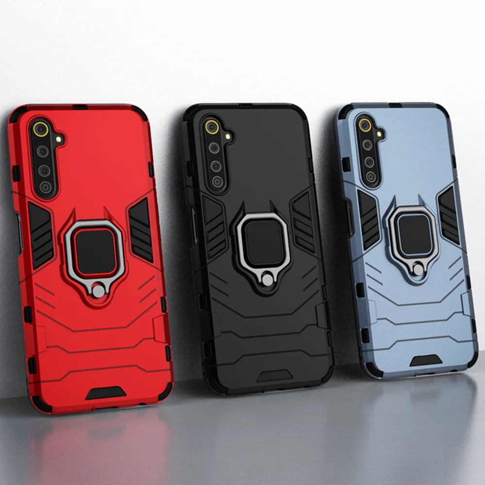 Чехол для OPPO Realme 6 Pro, противоударный чехол с магнитным кольцом для OPPO Realme 6 RMX200 Realme6 6pro RMX2061 RMX2063 Fundas