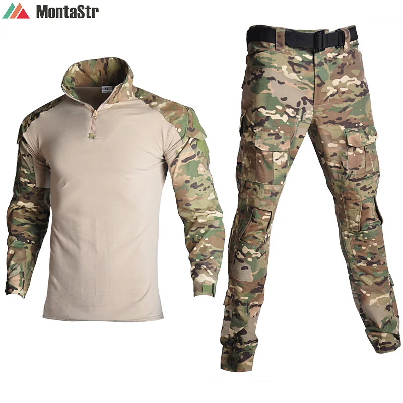 

Camouflage Suit Military Tactical Uniform Men Special Forces Us Army Combat Clothes Set Paintball Shirt And Cargo Pants