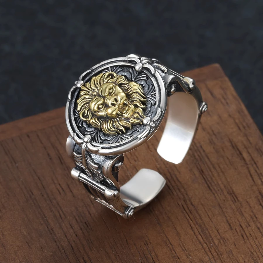 Серебряное кольцо S925 с открытием персонализированная петля в стиле хип-хоп