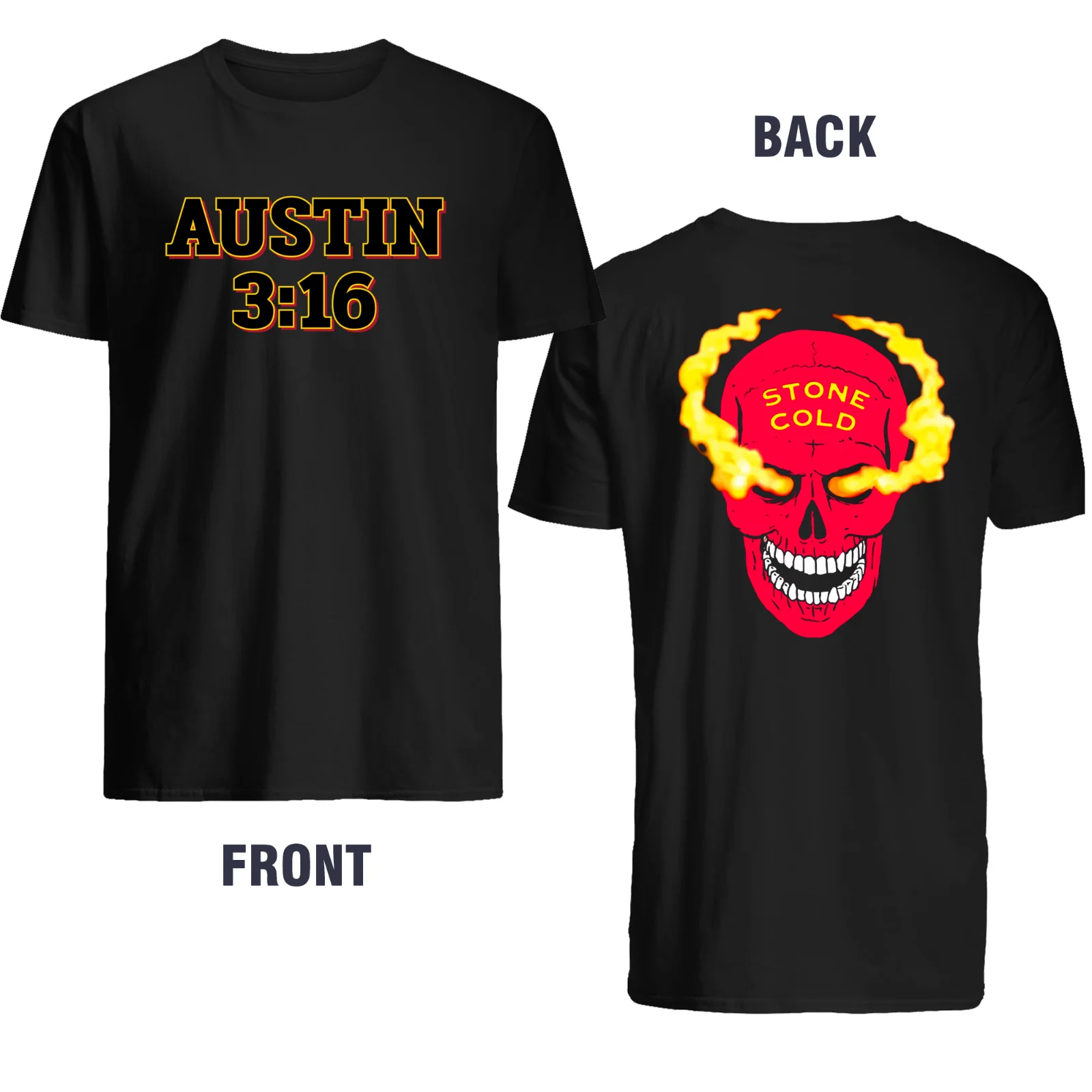 

Stone Cold Steve Austin “Austin 3:16” Red Skull T-Shirt S-3XL Print Both Sides