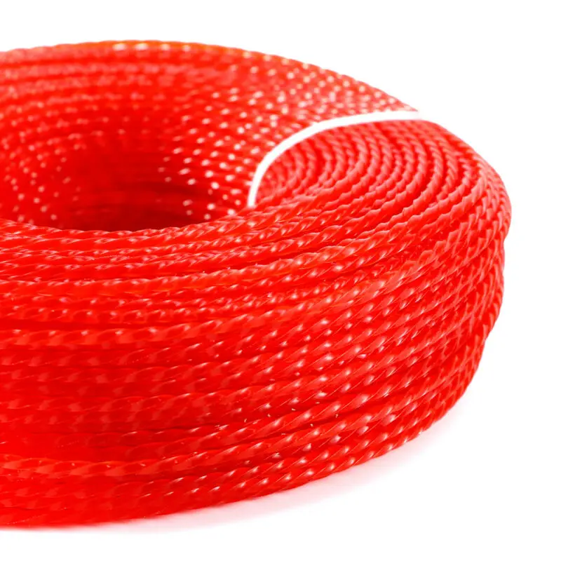 

2.4mm*100m Red Easy installation String 1pc Spool Cutter Nylon Line Trimmer Replace Wire For Brushcutter Strimmer