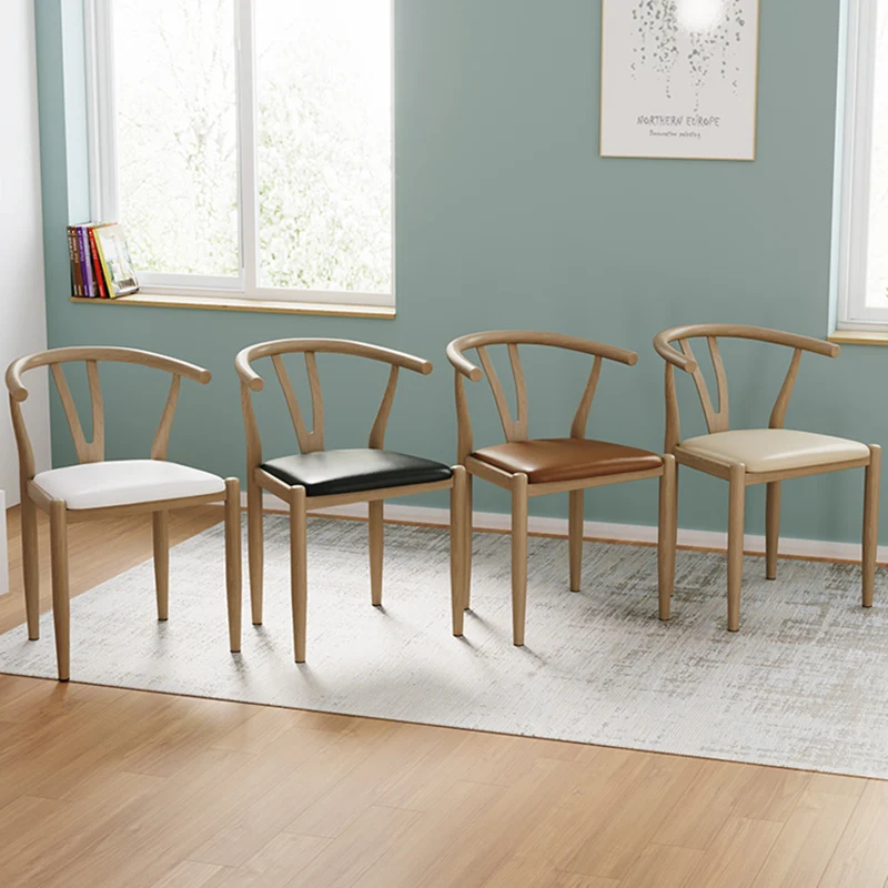 

Lounge Ergonomic Dining Chairs Wooden Desk Nordic Replica Dining Chairs Leather Floor Krzesla Do Jadalni Balcony Furniture WRX