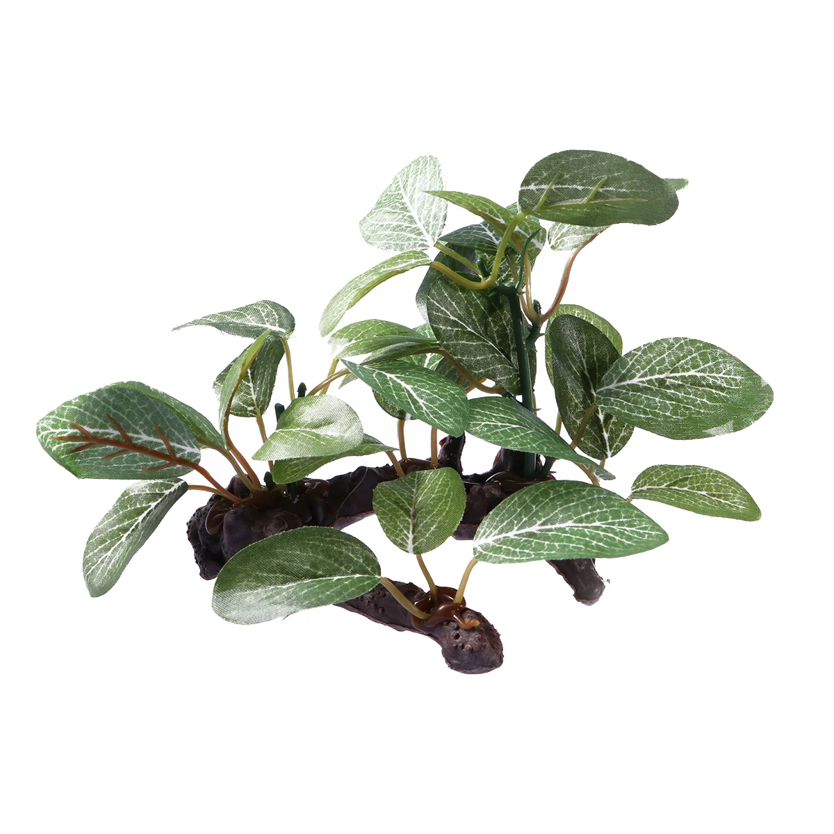 

Artificial Water Plants Fake Aquatic Wood Elliptical Leaves Fish Tank Ornament Aquarium Decoration