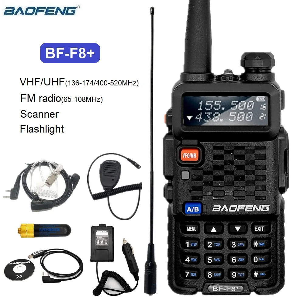 Baofeng bf f8 plus Walkie Talkie Amateur BF-F8 Ham Radio Scanner CB Radio Station hf Transceiver Update uv5r for Hunting vhf uhf