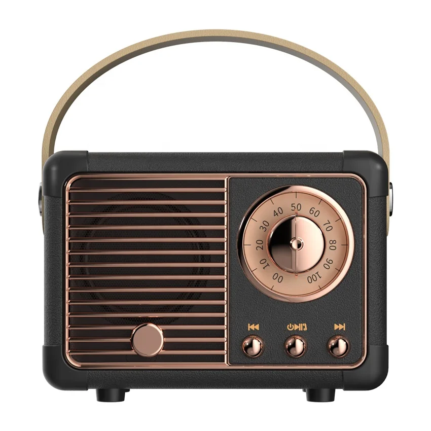 

Retro Speaker with Old Fashioned Classic Style Loud Volume Wireless Connection, TF Card and MP3 Player