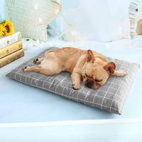 dog bed mat dog house soft pet sleeping mattress plaid mat cat beds blanket cushion small medium large dogs sofa kennel