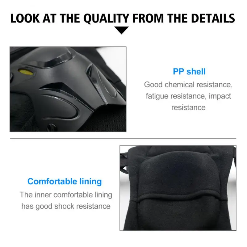 

Motorcycle Knee Pads and Elbow Pads Riding Outdoor Sport Double Straps Adjustable Comfort Shock Absorption Four Season Universal
