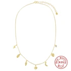 Цепочка из серебра 925 пробы с подвеской в виде Луны и звезды