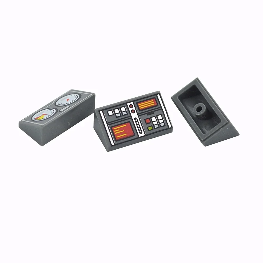 DlY Bricks 10 шт. печатный измеритель плитки приборная панель центр управления 1x1 1x2 2x2