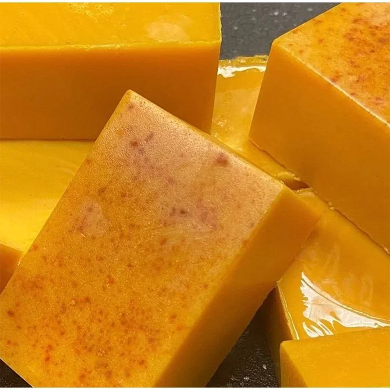 100 г мыло ручной работы с куркумой лимонное койевой кислотой для душа и лица