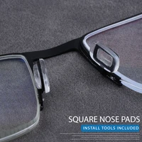 colour_max 5pairs square silicone soft nose pads embedding cassette anti slip toos eyeglasses