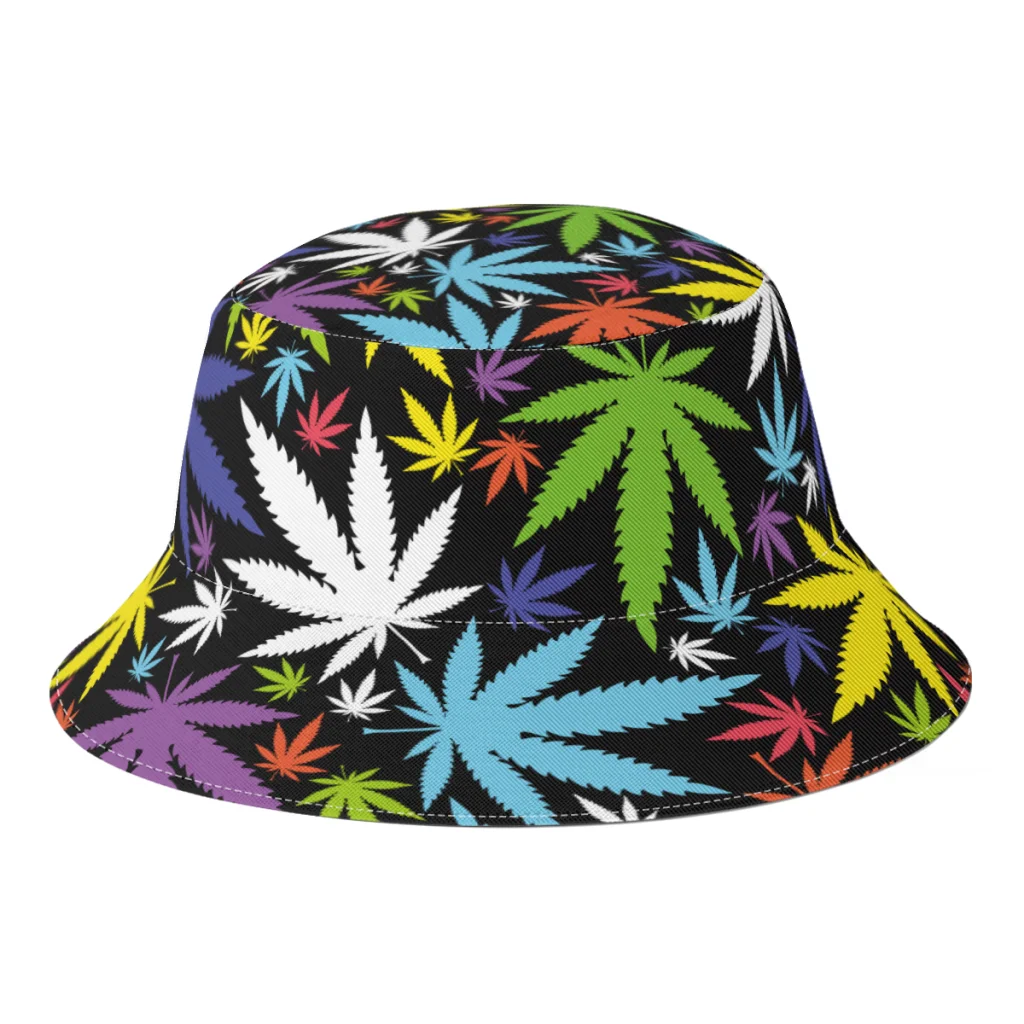 

Панама с листьями конопли, летняя складная шляпа унисекс, для занятий на открытом воздухе, с изображением марихуаны, листа, Боба, рыбака