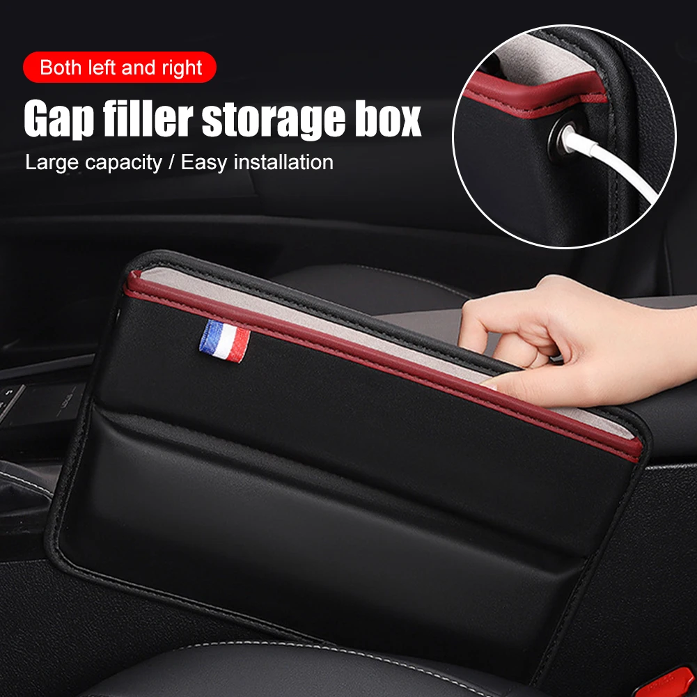 

Универсальный шкатулка для хранения для заполнения зазора на сиденье автомобиля, шкатулка из искусственной кожи на левое и правое сиденье, ...