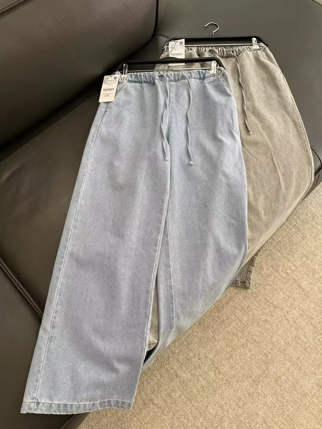 Женские широкие джинсы в стиле ретро свободные брюки из денима с декоративными