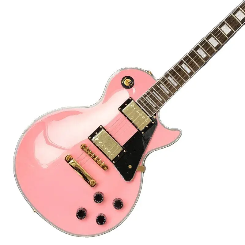 

High Quality Classical Electric Guitar Design Pink Color Wood Body
