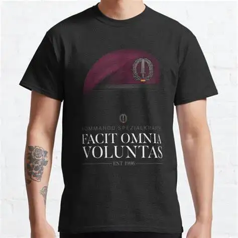 

Facit Omnia Voluntas. KSK Command Special Forces T-Shirt. Summer Cotton Short Sleeve O-Neck Mens T Shirt New S-3XL