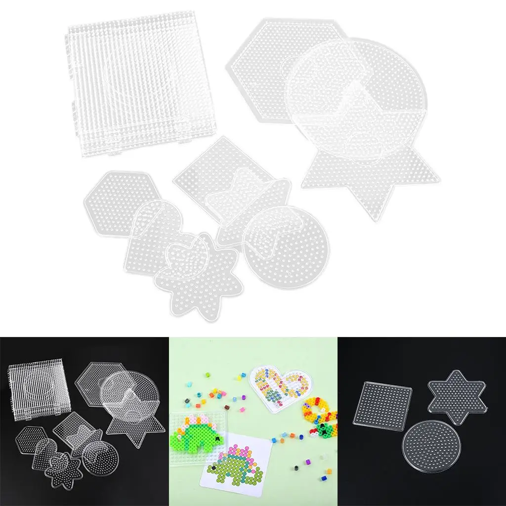 

5mm 13 Shapes Plastic Template Beads Boards ,Wide Application for Children