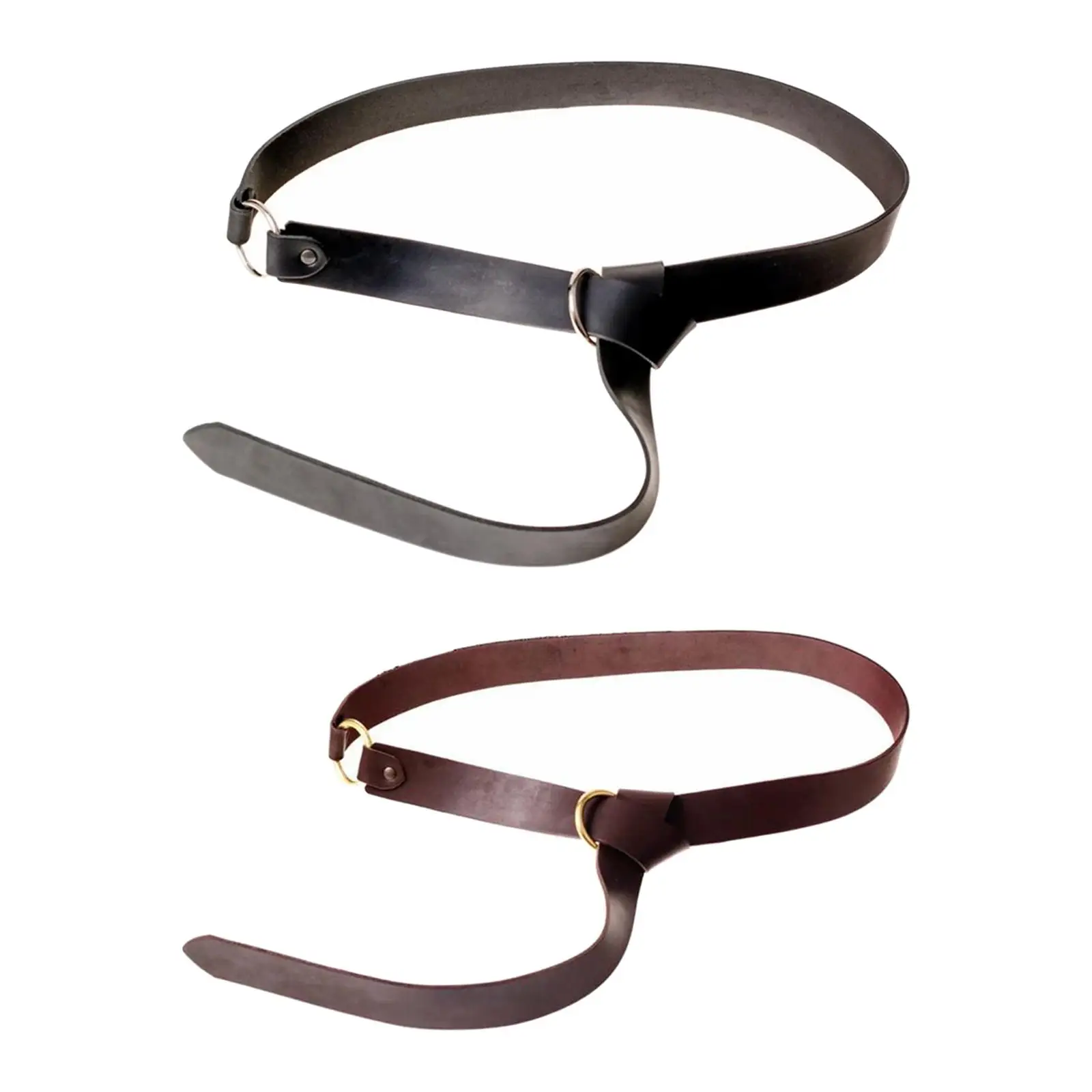 

Medieval Knight Belt Costume Accessories Strap Waistband PU Leather Ring Belt Waist Belts for Party Halloween Jeans Slacks Pants