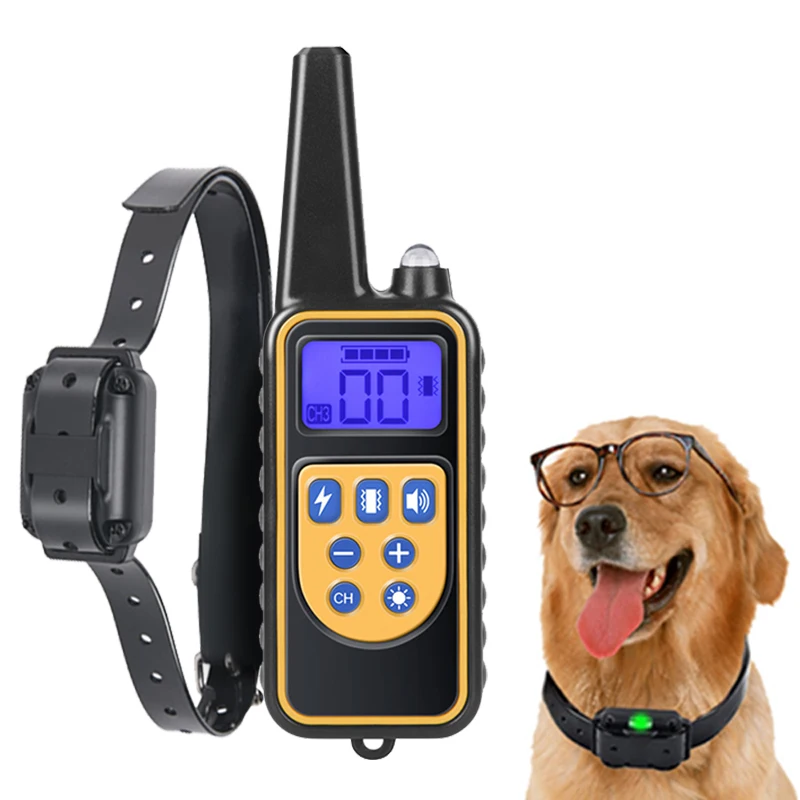 

Тренировочный ошейник для собак, 800 м, с пультом ДУ