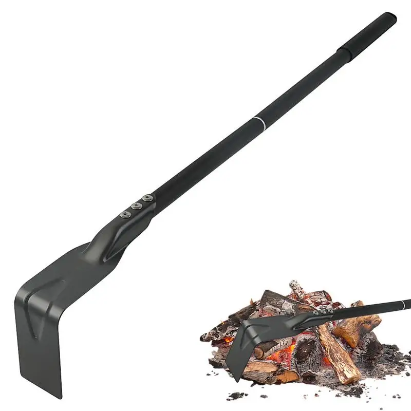 

Grill Ash Rake Hoe Charcoal Rake Pizza Oven Accessories Long Handle Scraper Ash Scoop For Stove For Grill Stove Pizza Oven