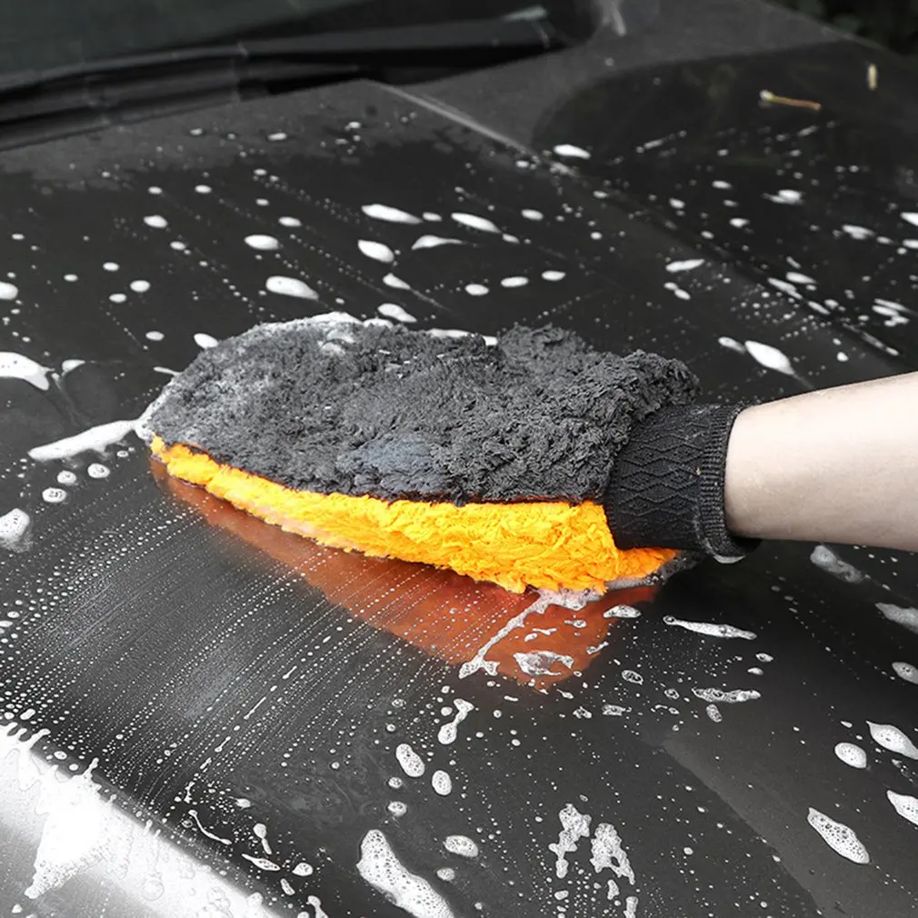 

Double-sided Washable Car Washing Gloves Car Care Cleaning Gloves Cleaning Cloth Towel Car Cleaning Tools Accessories