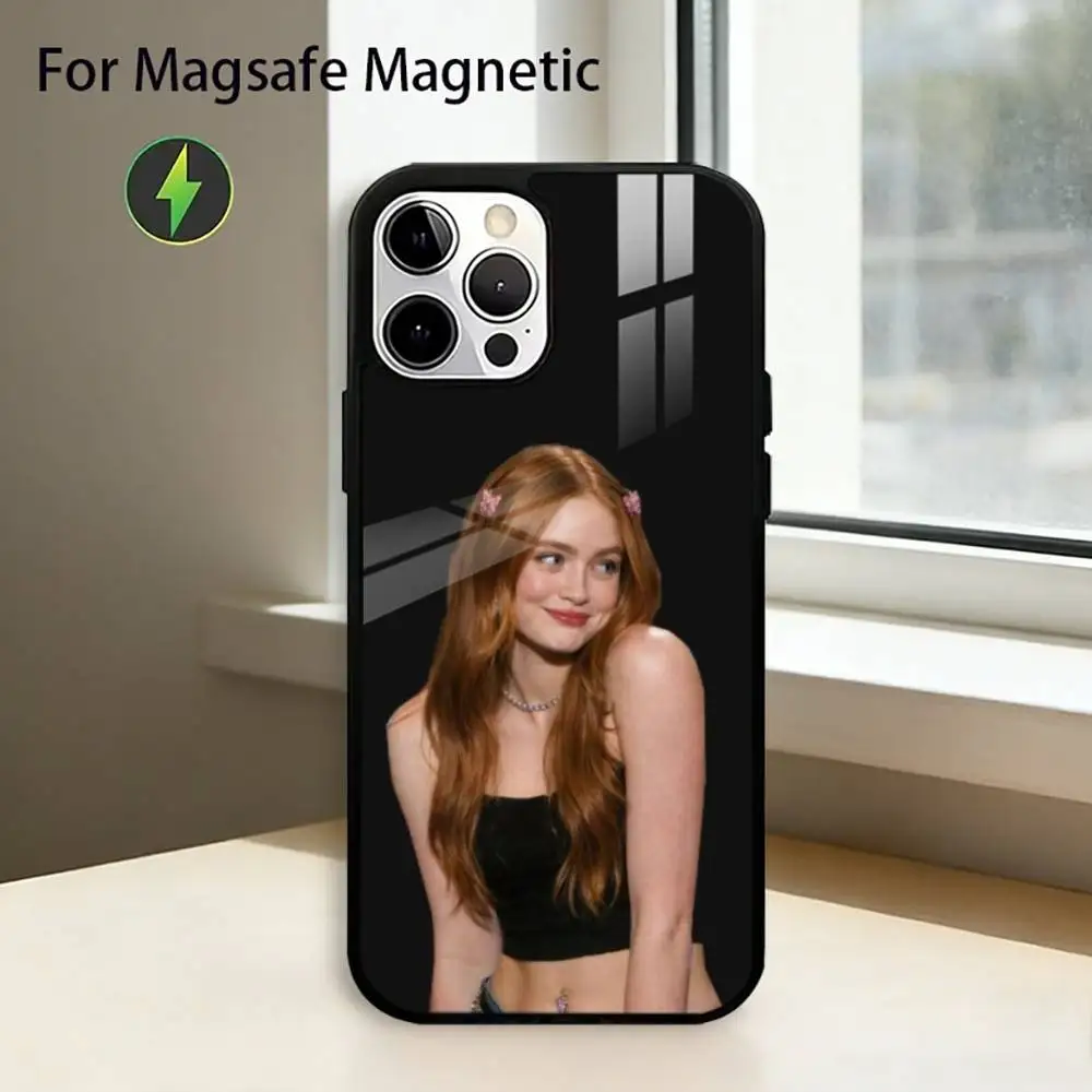 Фото Чехол для телефона Beauty Actress Sadie Sink для iPhone 17, 16, 15, 14, 13, 12, 11 Plus, Pro с поддержкой магнитной беспроводной зарядки №3