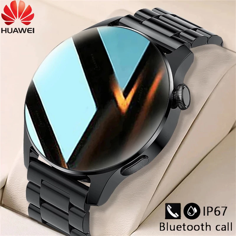 

Huawei Music Smartwatch Bluetooth Call Smart Watch Men Full Touch Screen Sport Fitness Heart Rate Watch For Huawei Android ios