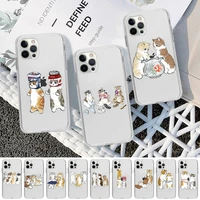 maiyaca funny cartoon cat phone case for iphone 11 12 13 mini pro xs max 8 7 6 6s plus x 5s se 2020 xr clear case