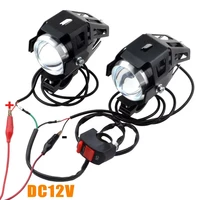motorcycle led headlights with switch u5 15w 3000lm fog light driving running lamp spotlight front lamp motorbike accessories