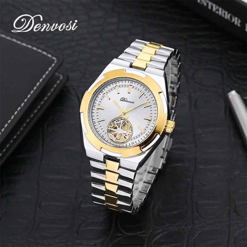 Denvosi Роскошные мужские водонепроницаемые автоматические механические часы для
