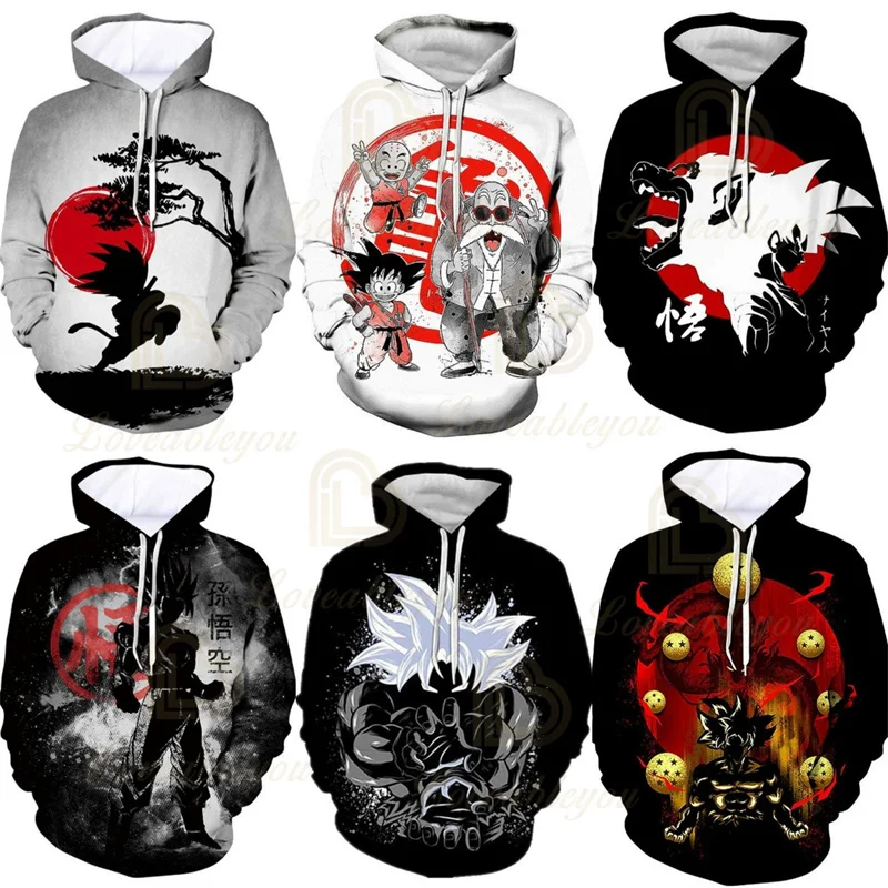 

Long Sleeve Dragon Ball Z Hoodie Sweatshirt Zamasu Son Goku Hero Children's Wear Kids Game 3d Boys Girls Tops Teen Clothes