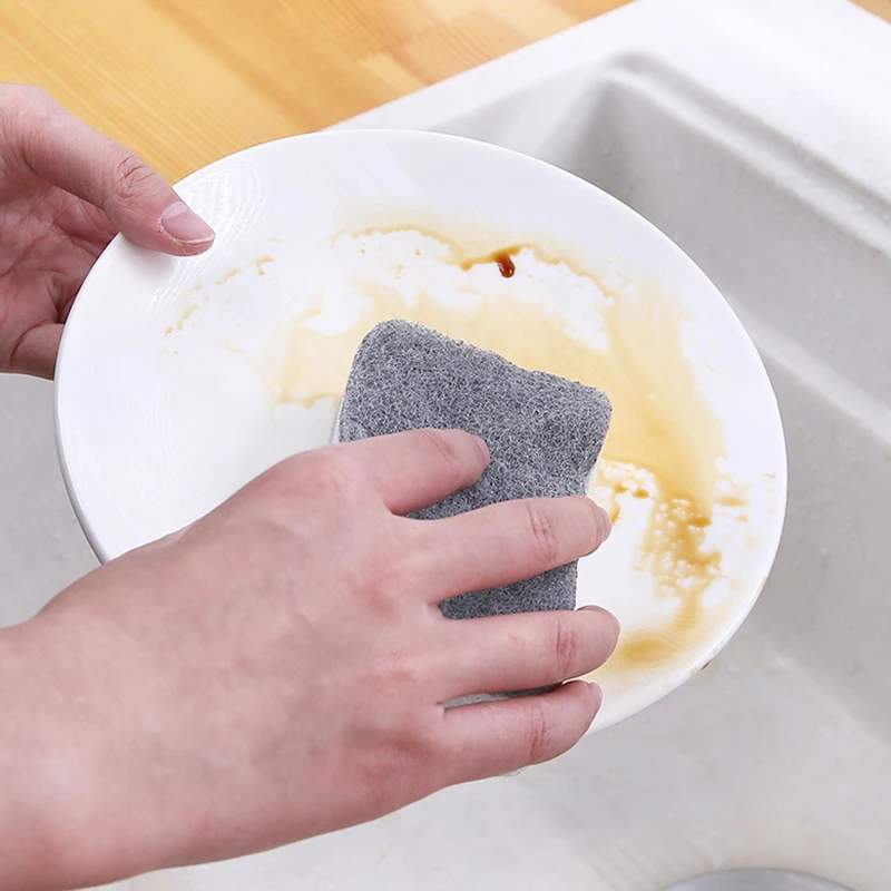

Double-sided Dishwashing Sponge Kitchen Dishes Cleaning Removing Brush Sponges Scouring Pad Rub Pot Rust Focal Stains