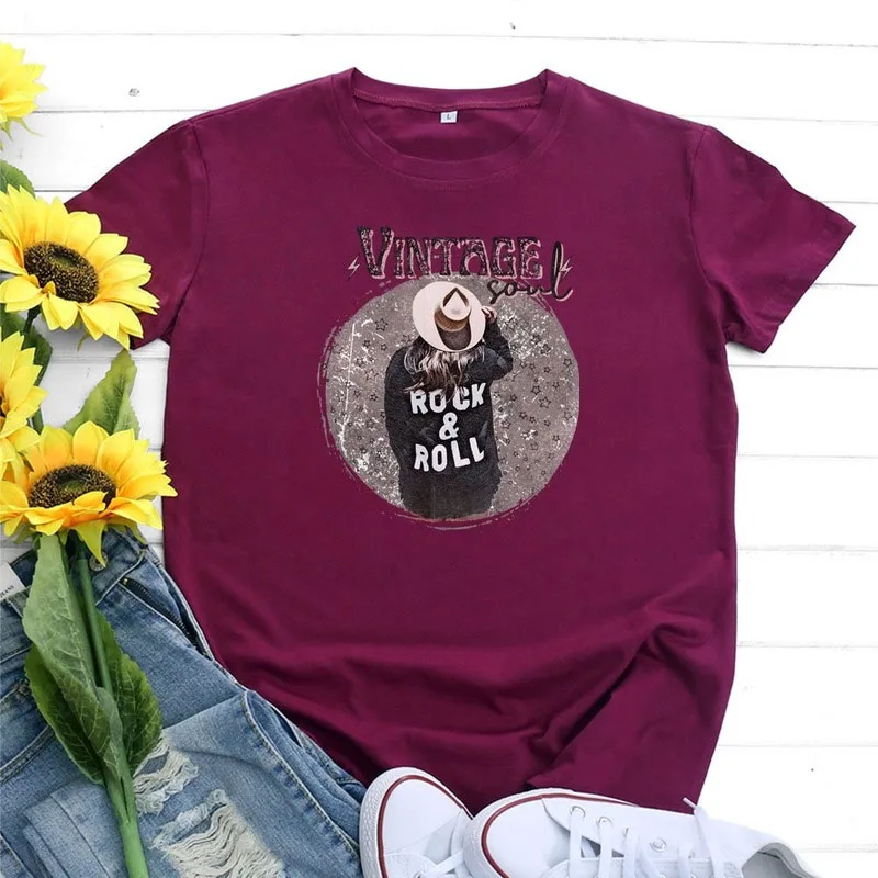 

Female Fashion Short Sleeve Casual Summer Women Graphic T-shirt Letter Print Ladies 100% Cotton T Shirt Regular O-Neck Tees Tops