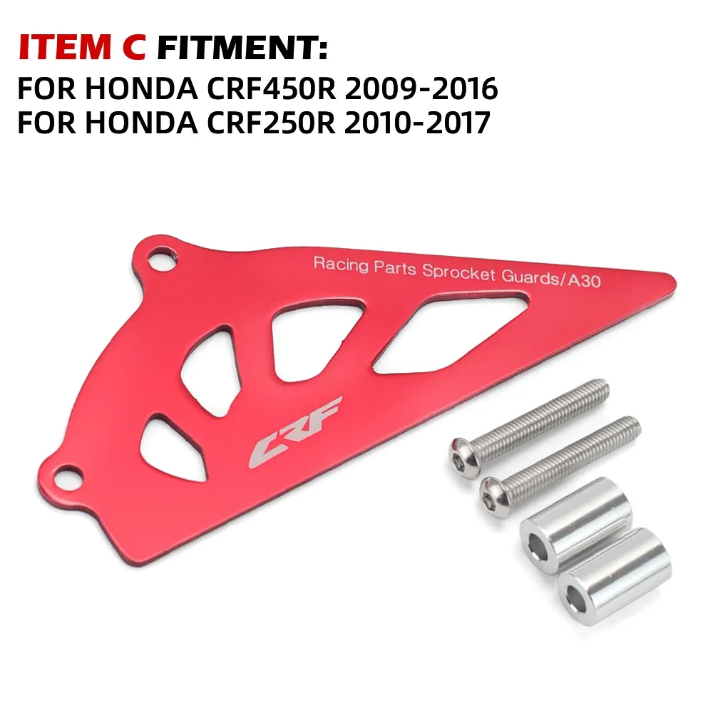 

Передняя направляющая цепи, защита звездочки, крышка для HONDA CRF450R CRF250R CRF450RX CRF250RX, детали мотоцикла CRF 250 450 R RX