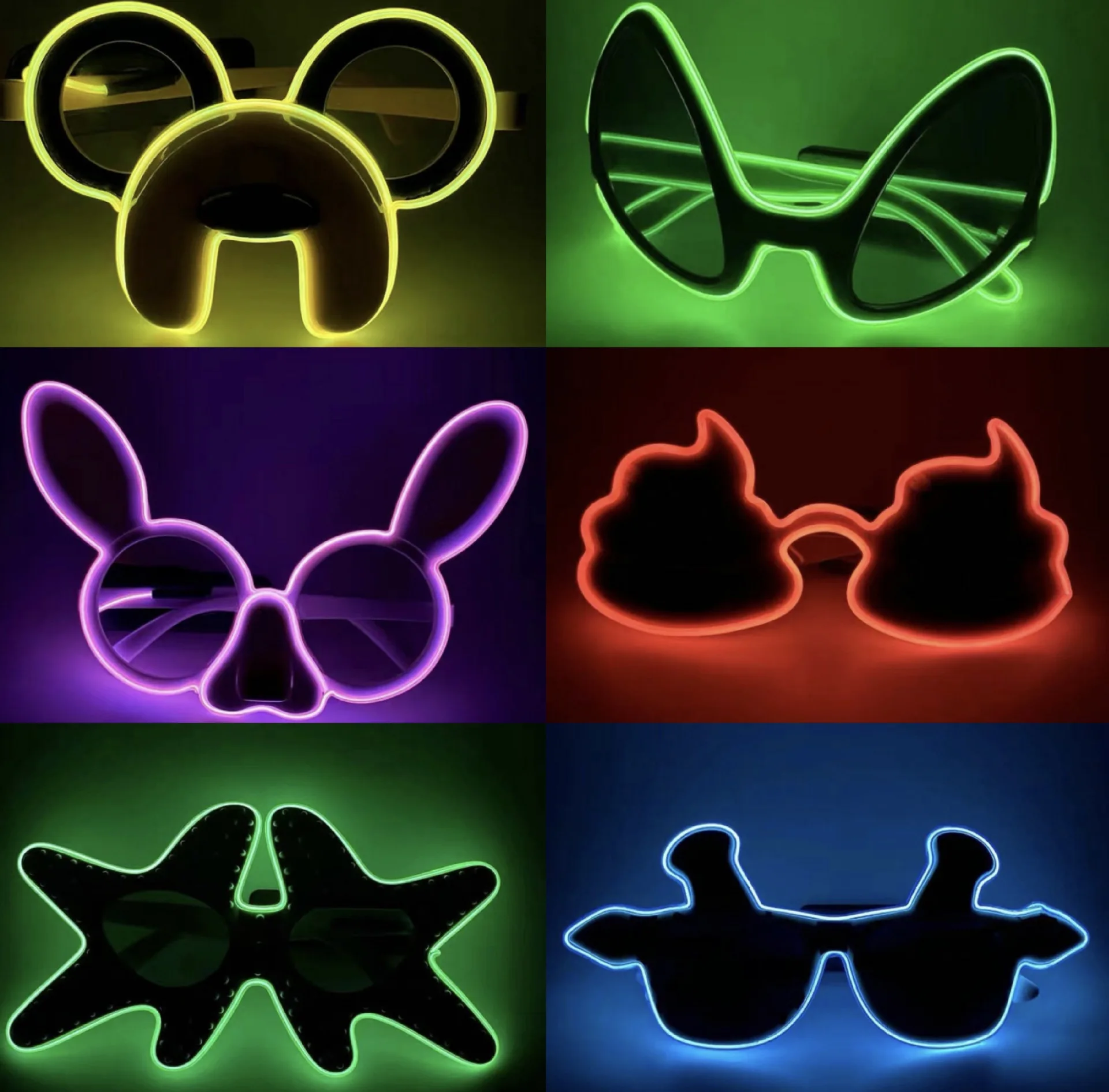 

ED Luminous Party Glasses LED Flashing Glasses KTV Atmosphere Boosting Props Luminous Glasses