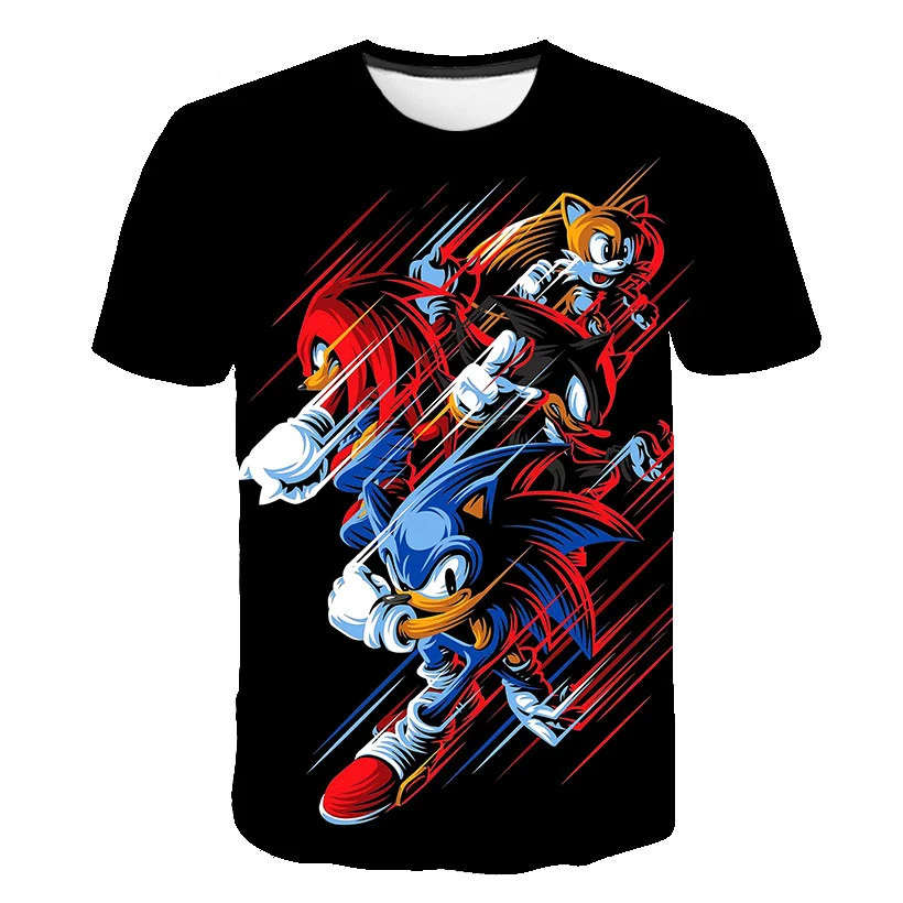 

Kids 3D Cartoon Sonic Game Print T-shirts Costume Boys T Shirt Girls Summer T-shirt Clothing Children Tee Tops Clothes
