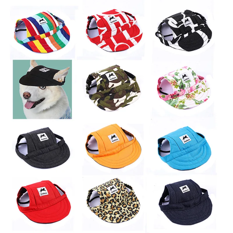 

Dog Baseball Cap Adjustable Cat Outdoor Sport Sun Protection Baseball Hat Cap Visor Sunbonnet Outfit with Ear Holes for Puppy