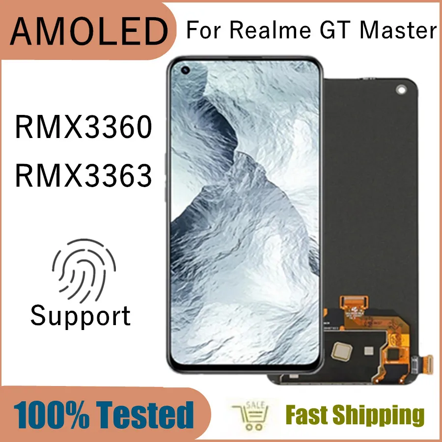 

ЖК-дисплей 6,43 дюйма AMOLED для Realme GT Master RMX3363 RMX3360, сенсорный экран в сборе, сменный аксессуар с рамкой oppo