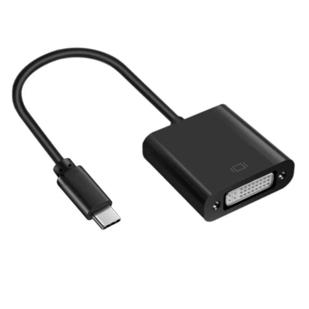 

USB Type-c To DVI Adapter 1080P Adapter Male to Female Converter Type C 3.1 USB-C to DVI Cable ABS Shell
