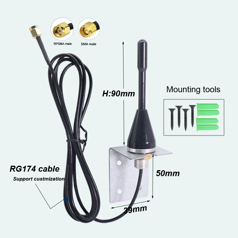 Wall Mount 2.4G WiFi Omni External Aerial 12dbi Indoor / Outdoor Pure Copper Antenna Woth Bracket