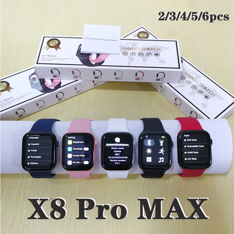

X8 Pro Max Smart Watch 3/4/5/6/10PCS Women Men Message Reminder 1.92 inch Dialing Sports Sleep Monitoring Heart-rate Smart Watch