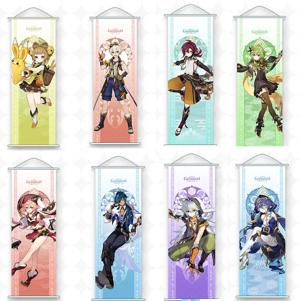 Genshin Impact Косплей стена свитки яояо Яфэй фарузан сахароза Беннетт кейя хэйлу бритвенный плакат