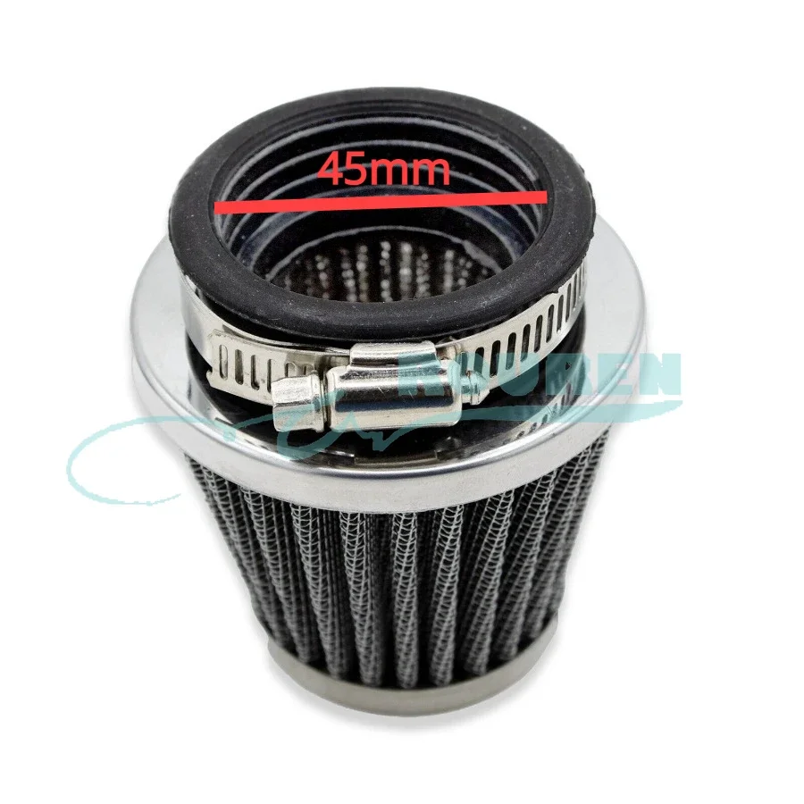 

35 мм 38 мм 42 мм 45 мм 48 мм 50 мм 54 мм 58 мм 60 мм Воздушный фильтр для 50 70CC 90CC 110CC 125CC Moto ATV Скутер Dirt Pit Bike Go Kart Quad